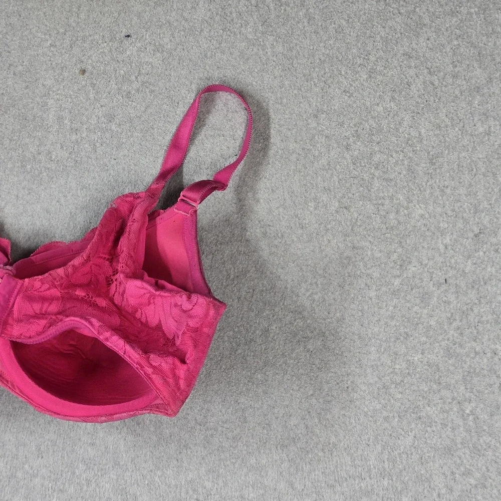 Torrid Curve Women Bra 40DD Pink Floral Full Coverage Underwired Lace